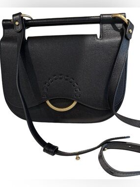 Sancia Babylon Bar Black Leather Bag